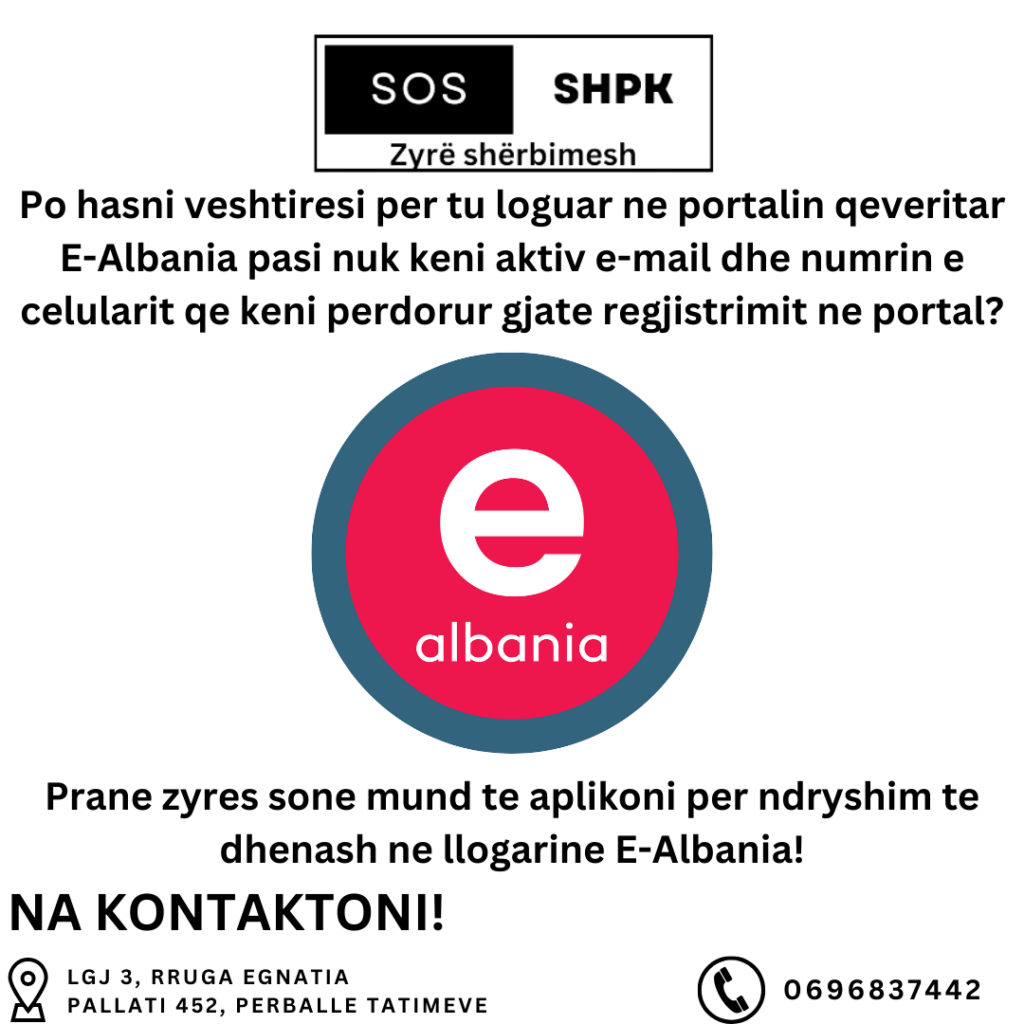 Ndryshim te dhenash E-Albania